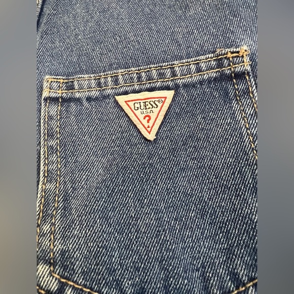 Vintage Baby Guess Jeans 100% cotton denim overalls baby size 24 months - Picture 4 of 6